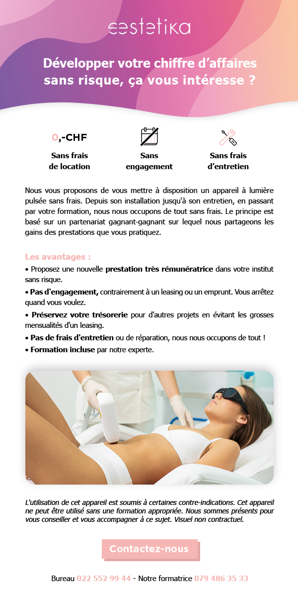 Partenariat pour instituts de beauté en Suisse